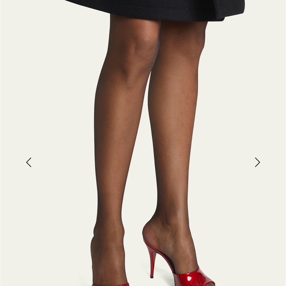 Saint Laurent new authentic La patent calf leather mule sandals, size 7, red - Picture 4 of 6